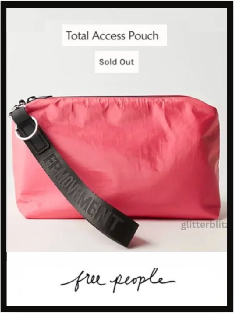Free People Total Access Pouch Pink Nwt
